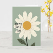 Carte d'anniversaire Fleur de Sauge (Fleur jaune)