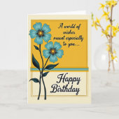 Carte d'anniversaire Fleur de Thé (Fleur jaune)