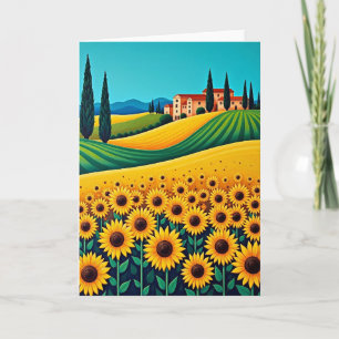 Carte d'anniversaire Fleur de tournesol douce