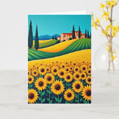 Carte d'anniversaire Fleur de tournesol douce (Fleur jaune)