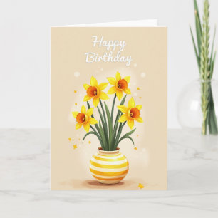 Carte d'anniversaire Fleur de Trompette