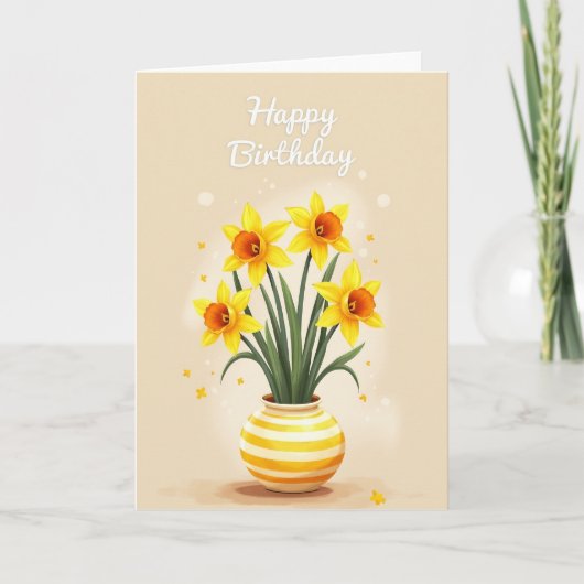 Carte d'anniversaire Fleur de Trompette (Devant)