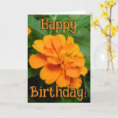 Carte d'anniversaire Fleur d'orange (Fleur jaune)