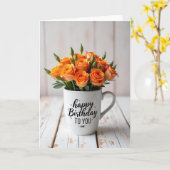Carte d'anniversaire Fleur d'Orange (Fleur jaune)