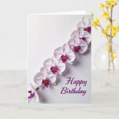 Carte d'anniversaire Fleur d'Orchidée (Fleur jaune)