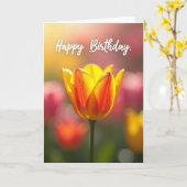 Carte d'anniversaire Fleur éclatante (Fleur jaune)
