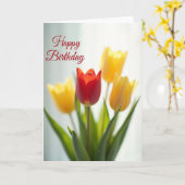 Carte d'anniversaire Fleur Éclatante (Fleur jaune)