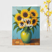 Carte d'anniversaire Fleur Ensoleillée (Fleur jaune)