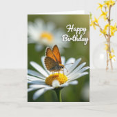 Carte d'anniversaire Fleur fleurie ailée (Fleur jaune)