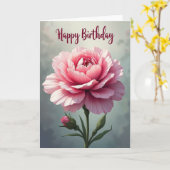 Carte d'anniversaire Fleur Florale Douce (Fleur jaune)