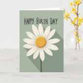 Carte d'anniversaire fleur graphique (Fleur jaune)