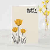 Carte d'anniversaire Fleur Jaune (Fleur jaune)