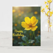 Carte d'anniversaire Fleur jaune douce (Fleur jaune)