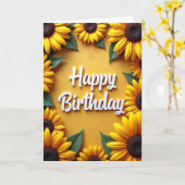 Carte d'anniversaire Fleur Jaune Joyeuse (Fleur jaune)