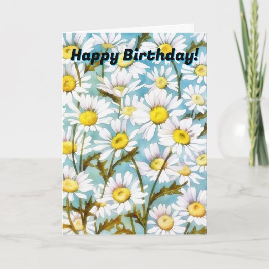 Carte d'anniversaire Fleur marguerite (Devant)