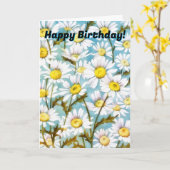 Carte d'anniversaire Fleur marguerite (Fleur jaune)