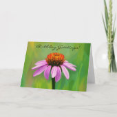 Carte d'anniversaire Fleur marguerite rose vif (Devant)