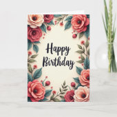 Carte d'anniversaire Fleur pour Elle (Devant)