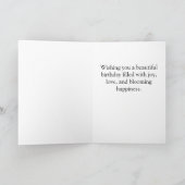 Carte d'anniversaire Fleur pour Elle (Intérieur)