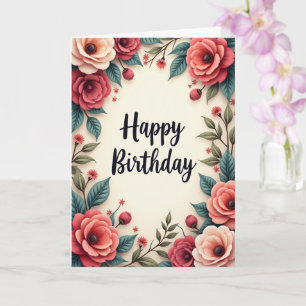 Carte d'anniversaire Fleur pour Elle