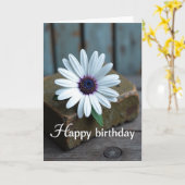 Carte d'anniversaire Fleur Rustique (Fleur jaune)