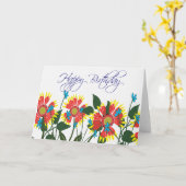 Carte d'anniversaire fleur sauvage (Fleur jaune)