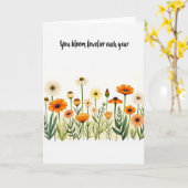 Carte d'anniversaire Fleur sauvage douce (Fleur jaune)