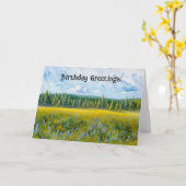 Carte d'anniversaire fleur sauvage Fleur de prairi (Fleur jaune)