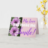 Carte d'anniversaire Fleur Violette Vous Me Faites (Fleur jaune)