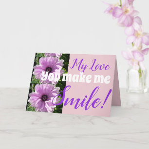 Carte d'anniversaire Fleur Violette Vous Me Faites