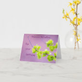 Carte d'anniversaire fleurie avec des souhaits cha (Fleur jaune)
