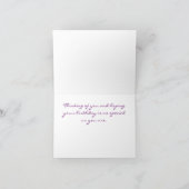 Carte d'anniversaire fleurie avec des souhaits cha (Intérieur)