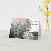 Carte d'anniversaire Fleurs blanches et Nature (Fleur jaune)