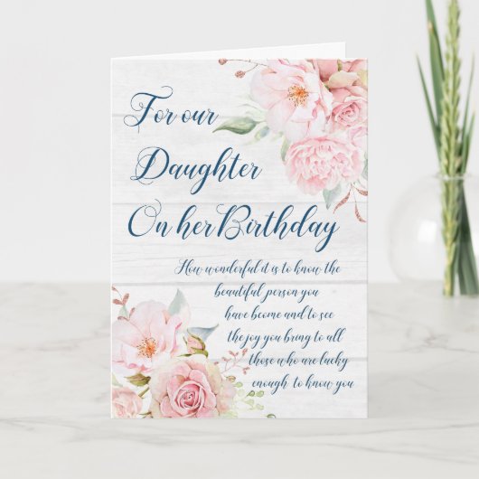 Carte d'anniversaire Fleurs d'aquarelle (Devant)