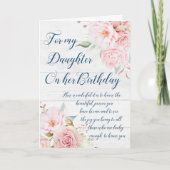 Carte d'anniversaire Fleurs d'aquarelle (Devant)