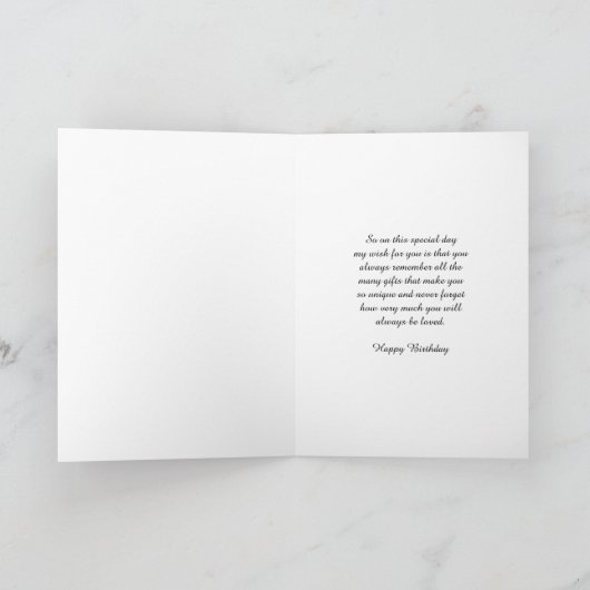 Carte d'anniversaire Fleurs d'aquarelle (Intérieur)