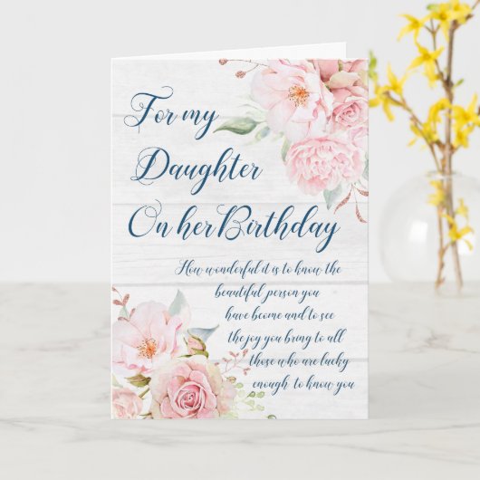 Carte d'anniversaire Fleurs d'aquarelle (Fleur jaune)