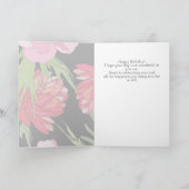 Carte d'anniversaire Fleurs de Dessin Animé (Intérieur)