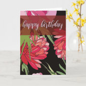 Carte d'anniversaire Fleurs de Dessin Animé (Fleur jaune)