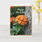 Carte d'anniversaire Fleurs de jardin (Fleur jaune)