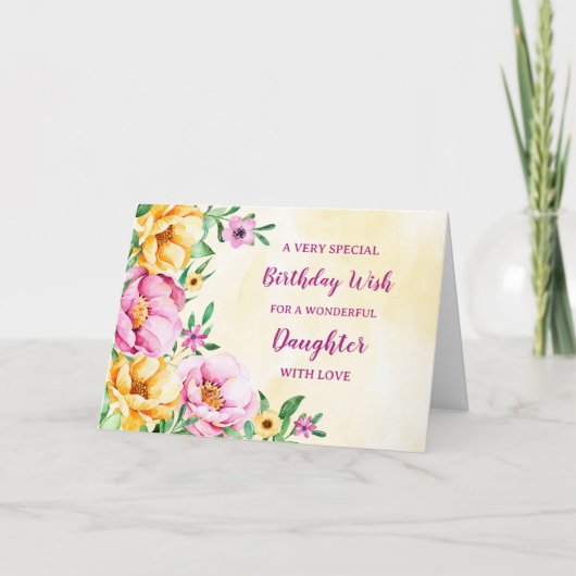 Carte d'anniversaire Fleurs de printemps (Devant)