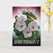 Carte d'anniversaire - Fleurs d'hiver (Fleur jaune)