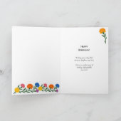 Carte d'anniversaire Fleurs d'œillet pour une pers (Intérieur)