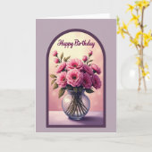 Carte d'anniversaire Fleurs Douces (Fleur jaune)