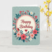 Carte d'anniversaire Fleurs Douces (Fleur jaune)