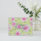 Carte d'anniversaire Fleurs Élégance Joyeuses Fête (Debout devant)