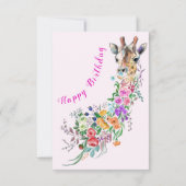 Carte d'anniversaire Fleurs romantiques Bouquet Gi (Dos)