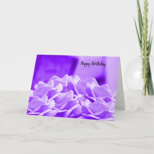 Carte d'anniversaire Fleurs Violettes (Devant)