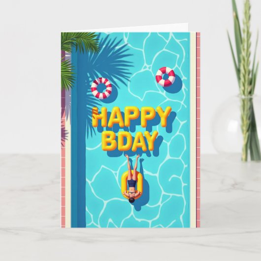 Carte d'anniversaire Floating Fun (Devant)