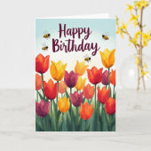 Carte d'anniversaire Floraison printanière (Fleur jaune)